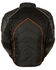 Image #3 - Milwaukee Leather Men's Combo Leather Textile Mesh Racer Jacket - 5X, Black/orange, hi-res