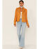 Mauritius Leather Women's Sofia Moto Leather Jacket , Orange, hi-res