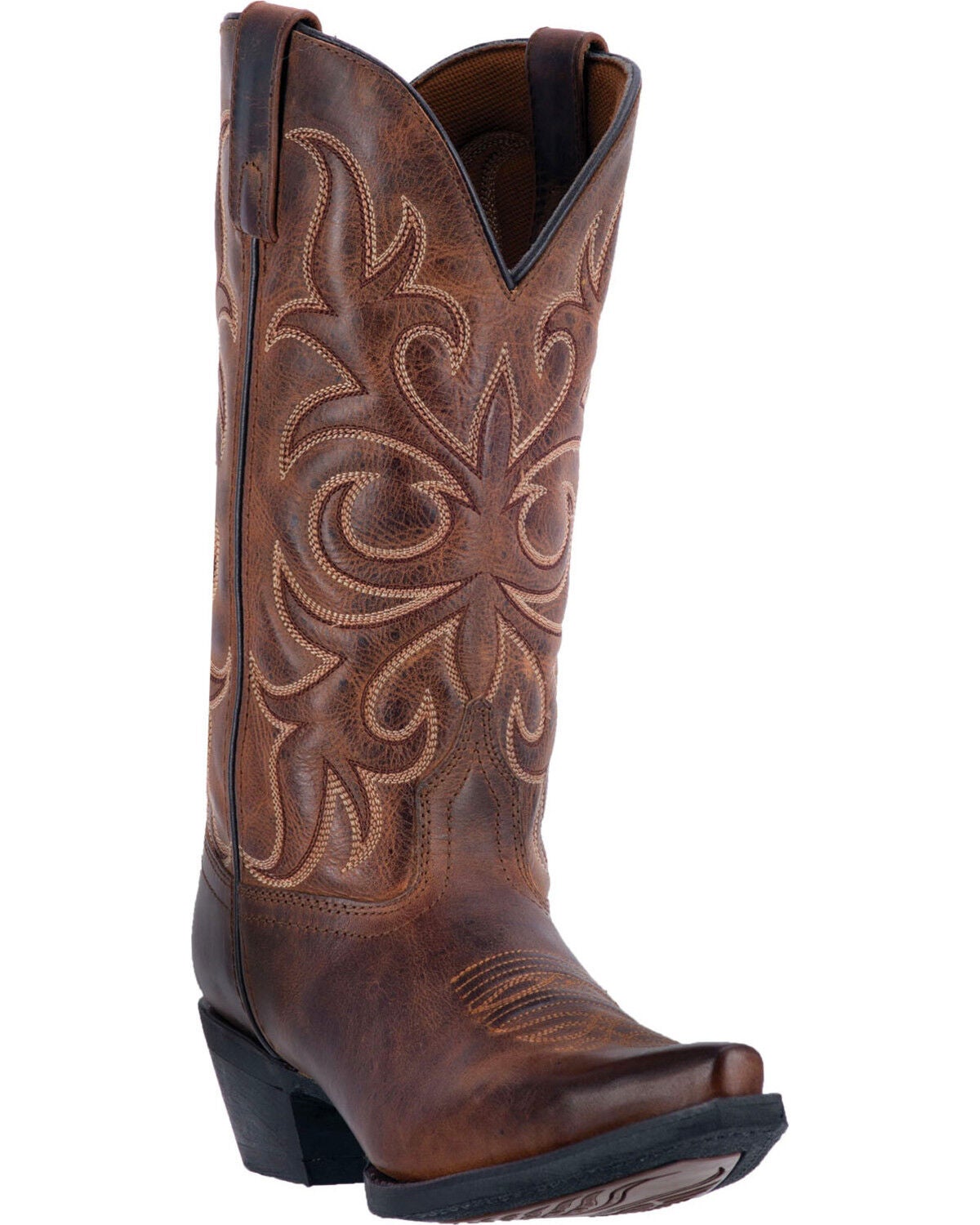 Laredo Maddie Distressed Cowgirl Boots - Snip Toe, Rust, hi-res