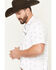 Image #2 - Cowboy Hardware Men's Steerhead Print Short Sleeve Snap Polo, White, hi-res