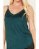 Image #3 - Shyanne Women's Faux Suede Latter Trim Cami, Deep Teal, hi-res