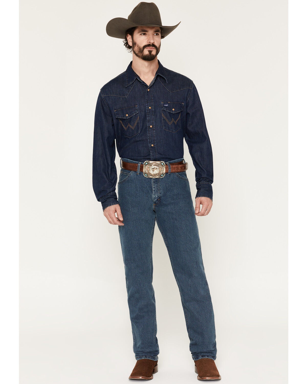 Wrangler Men's Premium Performance Cool Vantage Regular Fit Cowboy Cut Jeans, Indigo, hi-res