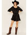 By Together Women's Sequin Tiered Baby Doll Dress , Black, hi-res