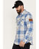 Howitzer Men's Fleet Western Flannel Shirt, Blue, hi-res