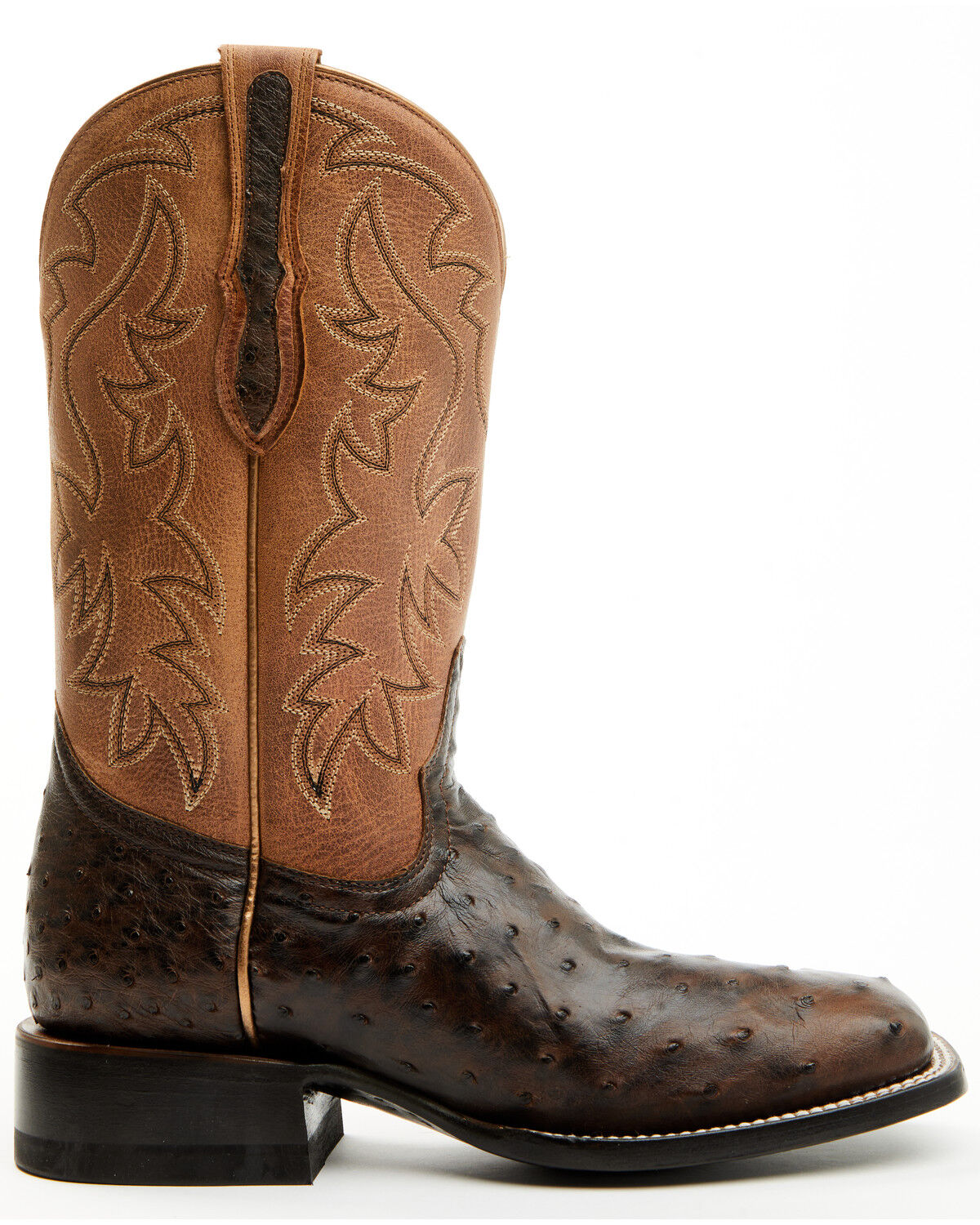 Image #2 - Shyanne Women's Mia Exotic Full Quill Ostrich Western Boots - Broad Square Toe, Chocolate, hi-res