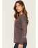 Image #2 - Carhartt Women's Loose Fit Heavyweight Long Sleeve Logo Graphic Work Tee, Purple, hi-res