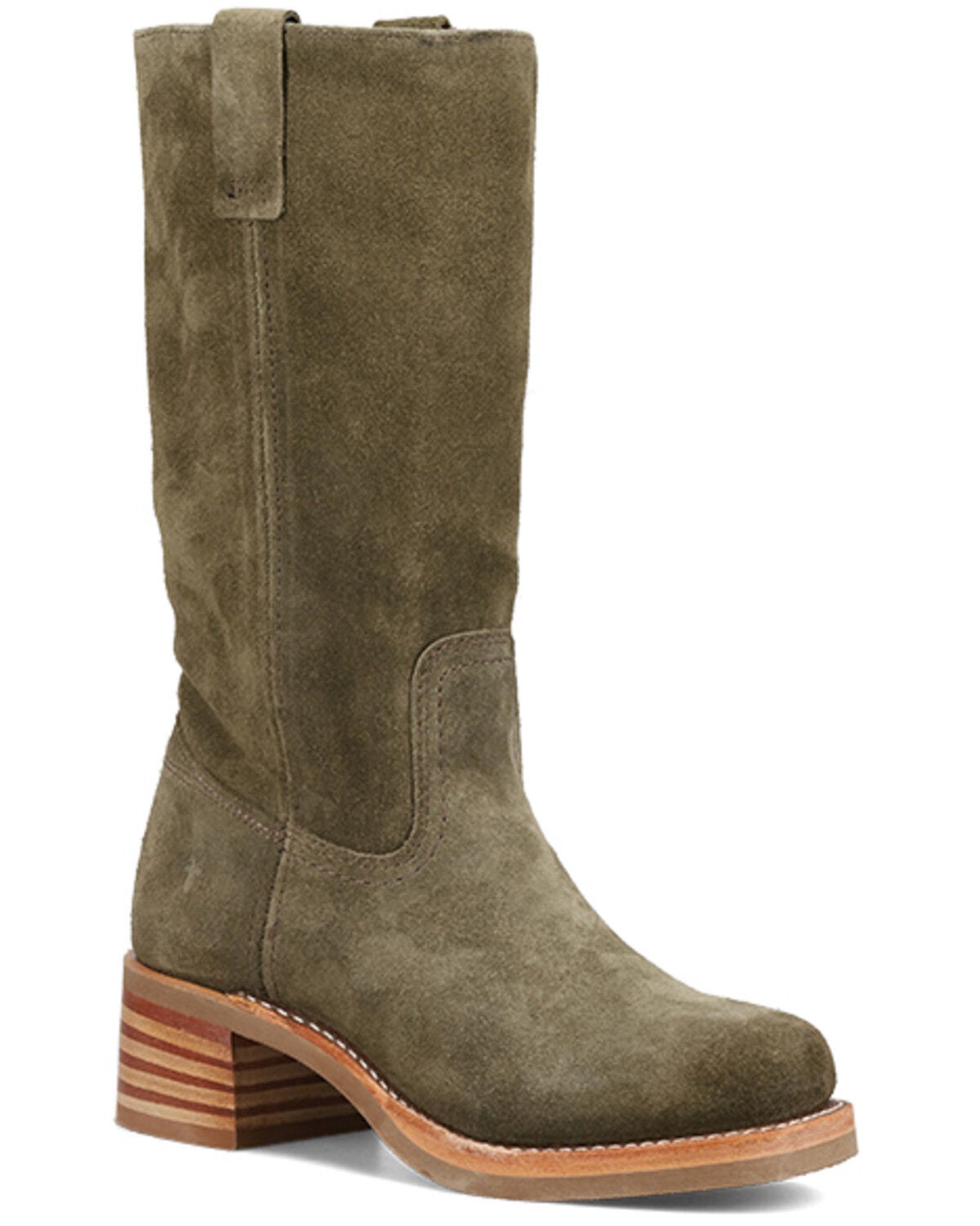 Frye Women's Campus 12R Suede Fashion Boots - Round Toe, Olive, hi-res