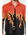Image #3 - Panhandle Slim Men's Vintage Flame Print Long Sleeve Snap Western Shirt, Black, hi-res