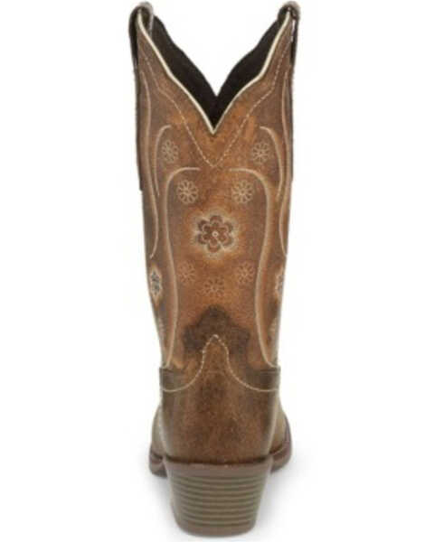 Image #2 - Justin Women's Brown Buffalo Western Boots - Square Toe, , hi-res