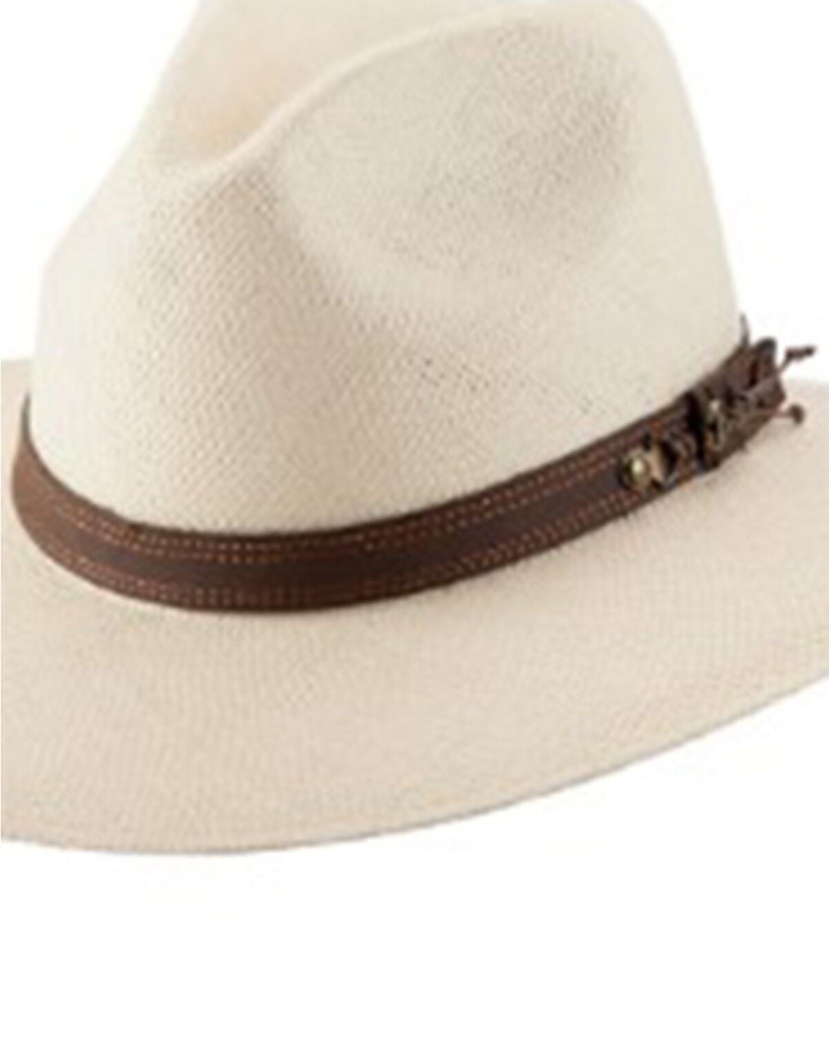 Image #1 - Bullhide Natural Open Land Panama Fedora Straw Hat, Natural, hi-res