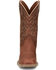 Image #4 - Justin Women's Halter Western Boots - Broad Square Toe, Cognac, hi-res