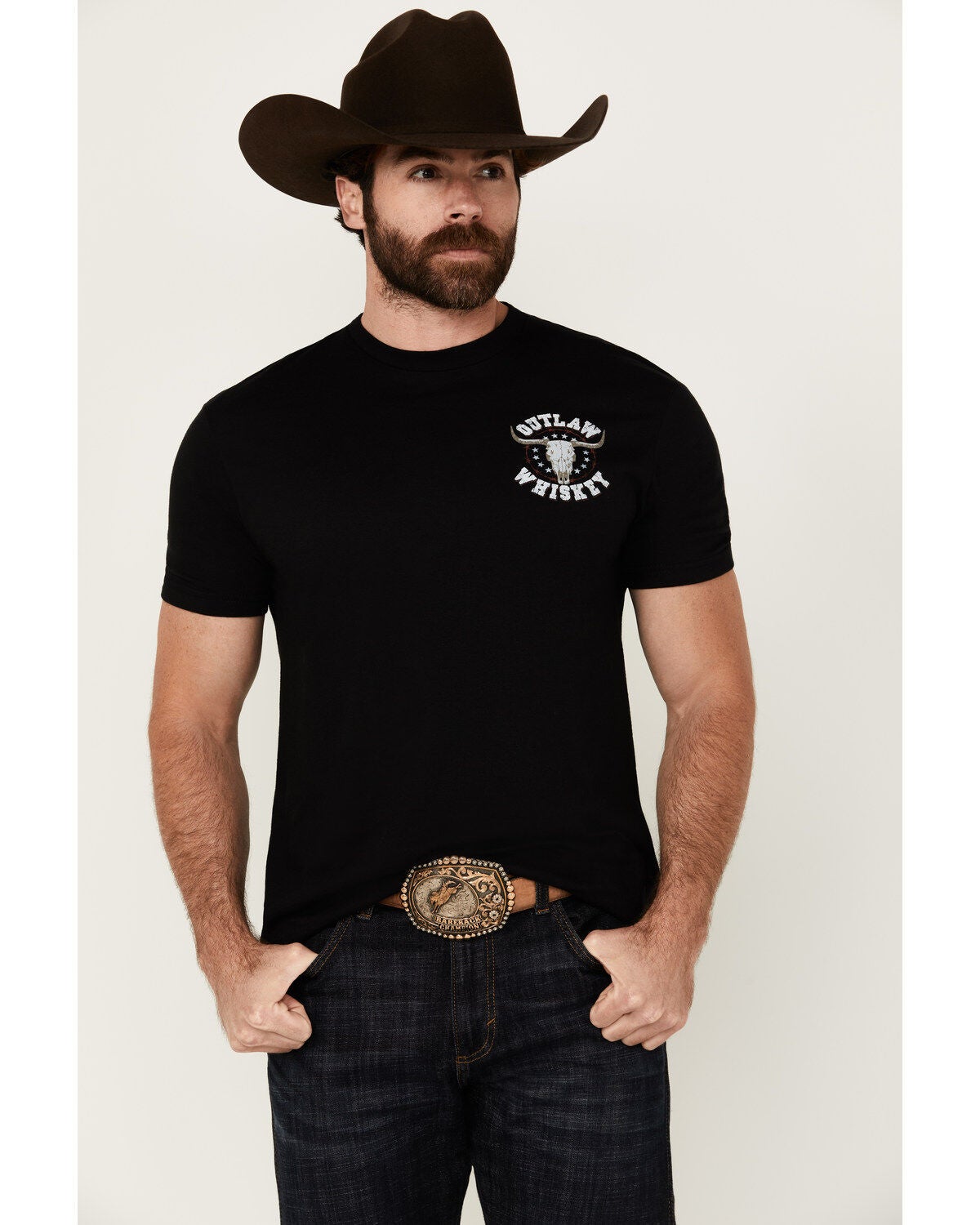 Image #2 - Cowboy Hardware Men's Outlaw Whiskey Short Sleeve Graphic T-Shirt, , hi-res