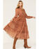 Image #1 - Revel Women's Metallic Floral Print Ruffle Midi Dress, , hi-res