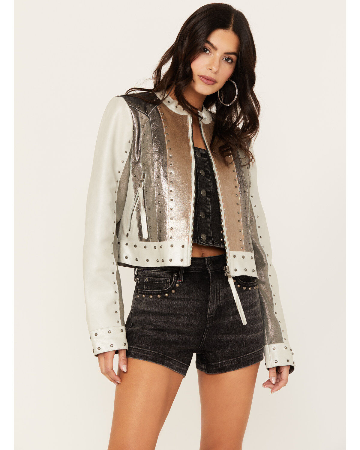Image #4 - Idyllwind Women's Desert Bloom Metallic Thunderbird Jacket, Cherry, hi-res