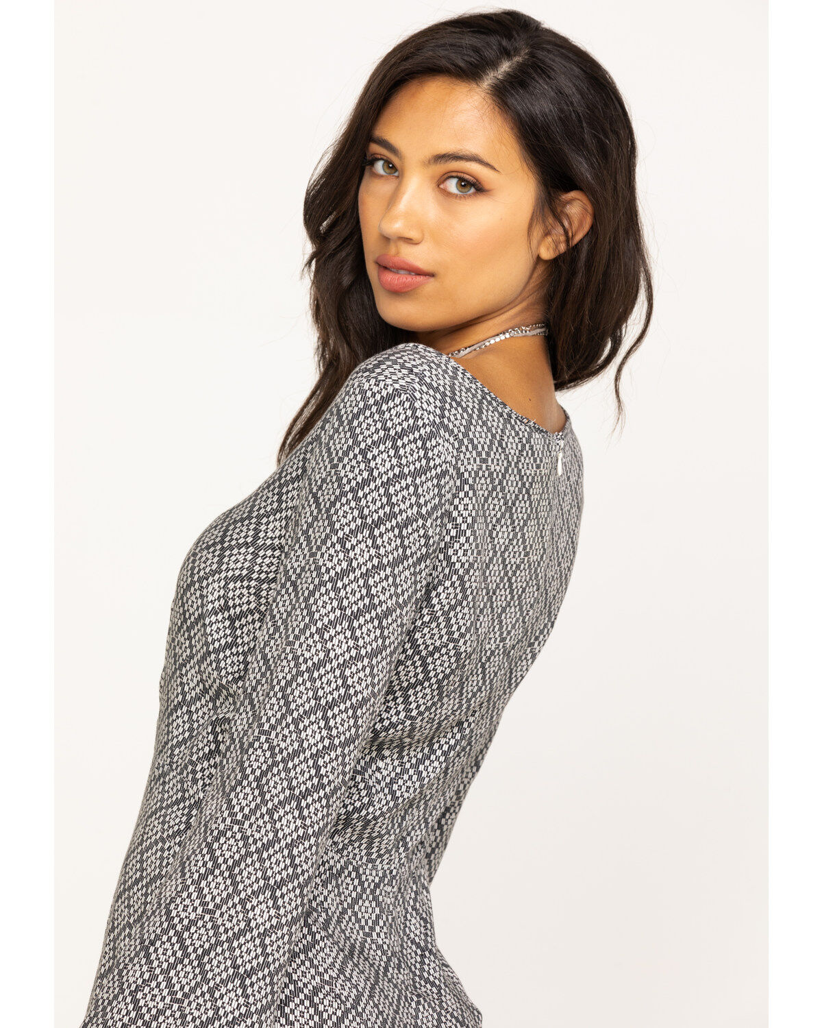 Image #5 - Stetson Women's Geometric Southwestern Bell Sleeve Dress, , hi-res
