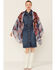 Image #4 - LaBiz Women's Navy & Burgundy Floral Short Kimono, Navy, hi-res