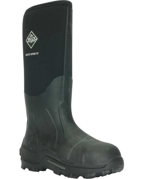 The Original Muck Boot Men's Arctic Sport Steel Toe Work Boots, Black, hi-res