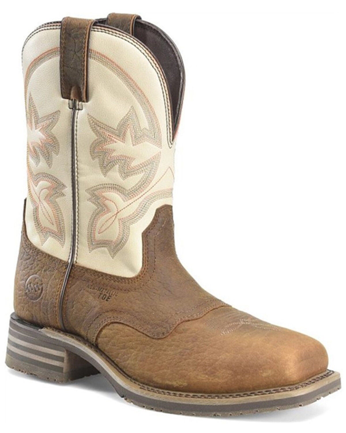 Double H Men's 10" Hingham Deep Scallop Work Boots - Composite Toe, Tan, hi-res