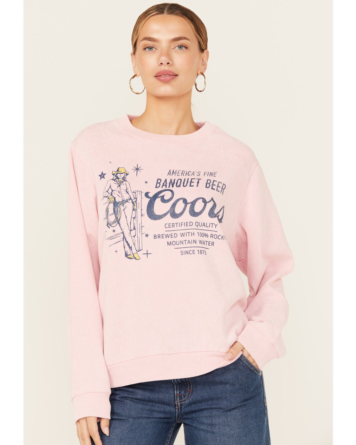 Coors Women's Coors Lady Crewneck Sweatshirt, Pink, hi-res