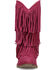 Image #4 - Dingo Little Girls' Wild Child Suede Fringe Western Boots - Snip Toe, Pink, hi-res