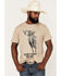 Wrangler Men's Yellowstone Choose The Way Graphic Short Sleeve T-Shirt, Heather Grey, hi-res