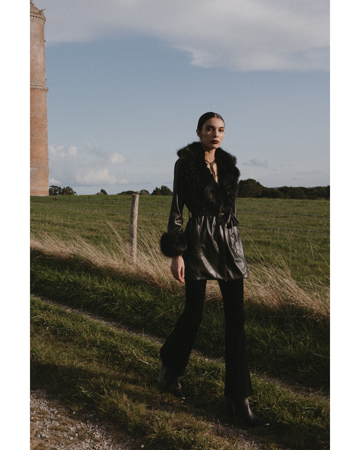 Image #1 - Show Me Your Mumu Women's Faux Leather and Fur Penny Lane Coat , , hi-res