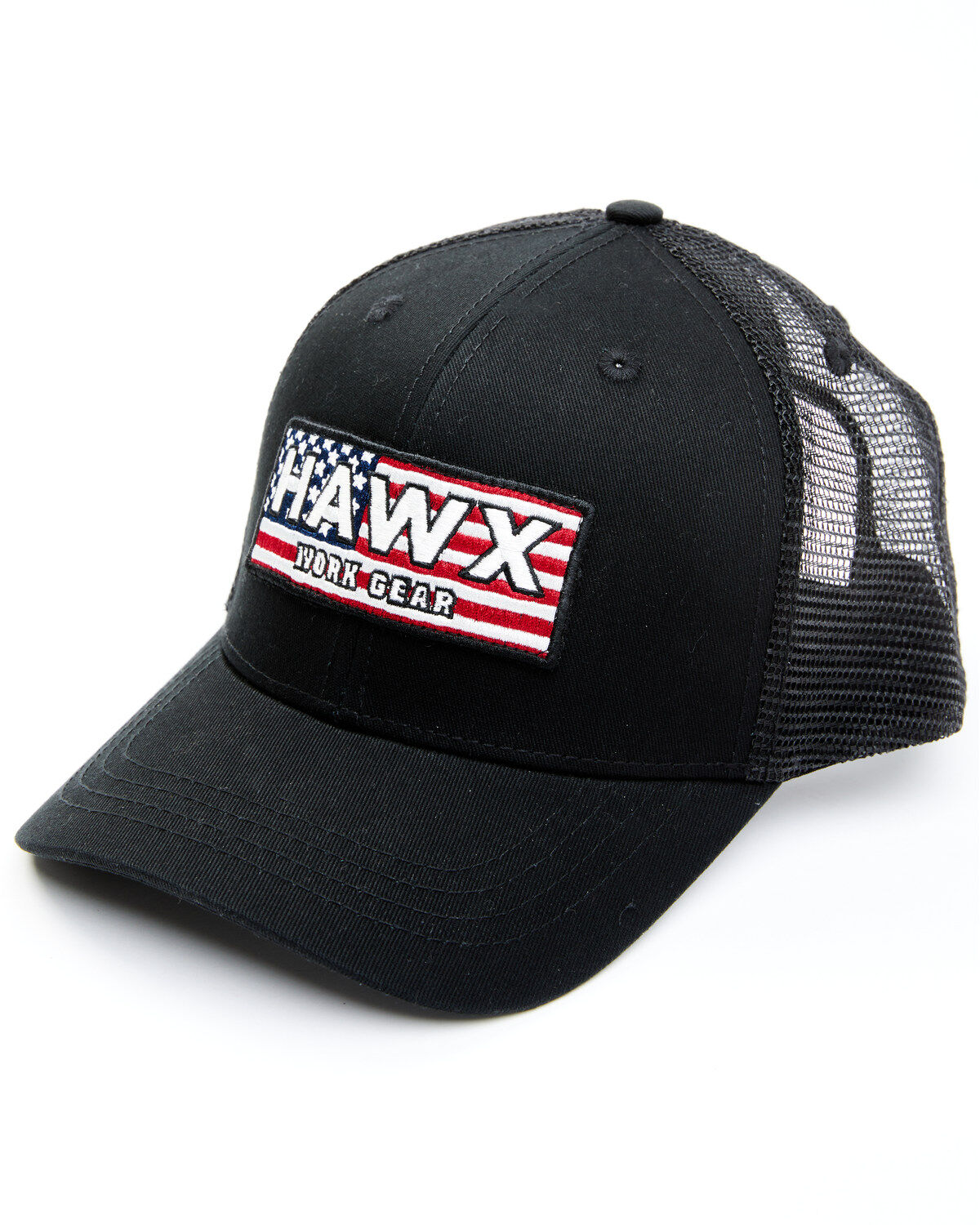 Image #1 - Hawx Men's American Flag Patch Ball Cap, Black, hi-res