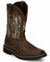 Justin Men's Trekker Waterproof Western Work Boots - Soft Toe, Brown, hi-res
