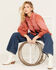 Panhandle Women's Ombre Puff Long Sleeve Snap Western Shirt, Coral, hi-res