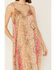 Image #3 - By Together Women's Floral Print V Neck Sleeveless Maxi Dress, Coral, hi-res