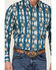 Image #3 - Wrangler Men's Checotah Long Sleeve Pearl Snap Western Shirt - Big, Blue, hi-res