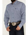Image #3 - George Strait by Wrangler Men's Geo Print Long Sleeve Button-Down Western Shirt, Blue, hi-res