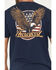 Image #4 - Thorogood Men's Freedom Eagle Short Sleeve Graphic Work T-Shirt, Navy, hi-res