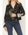 Image #3 - Stoosh Women's Embellished Faux Leather Jacket, Black, hi-res