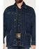 Image #3 - Wrangler Men's Dark Wash Unlined Chore Denim Jacket, Dark Wash, hi-res