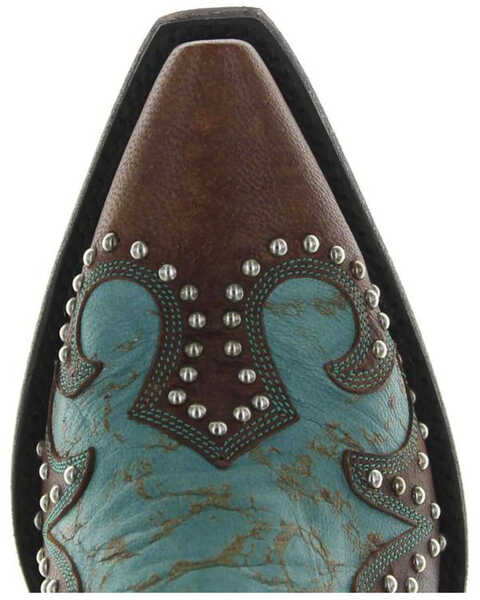 Image #4 - Old Gringo Double D Ranch Ammunition Turquoise Cowgirl Boots - Snip Toe, , hi-res