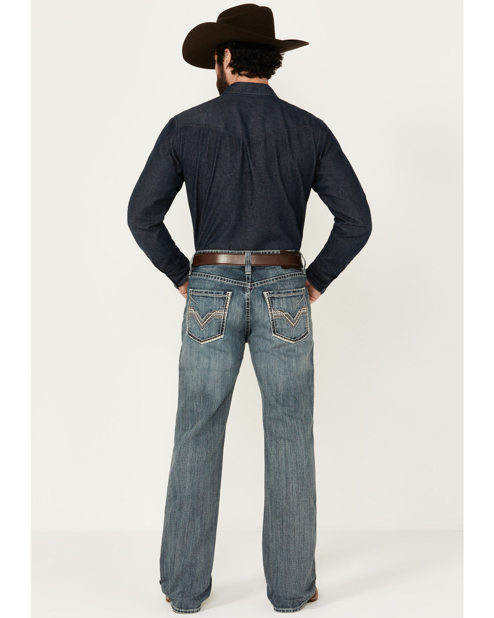 Product Name Rock Roll Denim Men s Boot Barn Exclusive Medium Vintage Wash Relaxed Bootcut Stretch Denim Jeans
