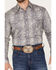 Image #3 - Rough Stock by Panhandle Men's Paisley Striped Long Sleeve Snap Western Shirt, Dark Grey, hi-res