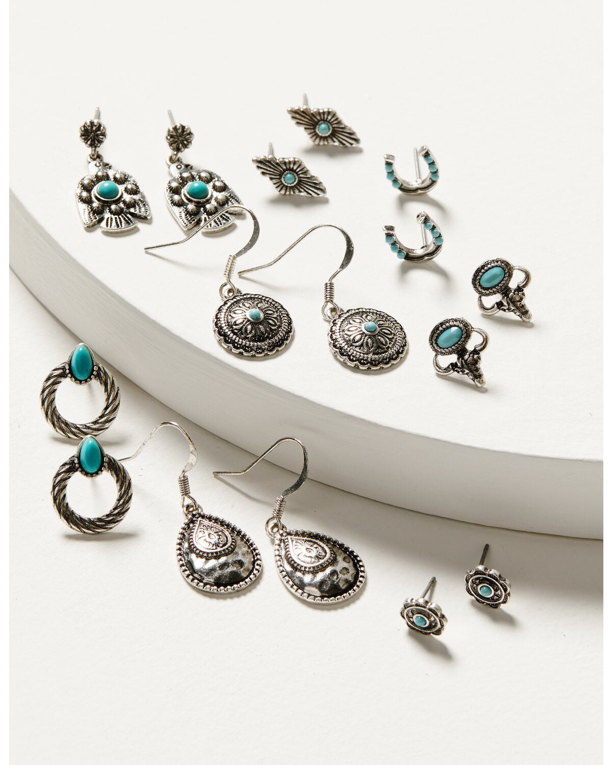 Idyllwind Women's Clermont Antique Earring Set - 8 Piece, Silver, hi-res
