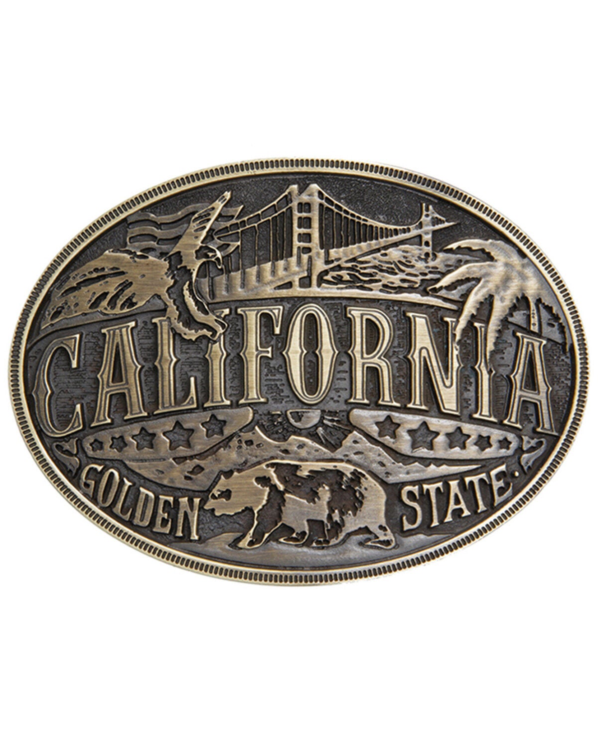 Cody James California American Heritage Buckle, Bronze, hi-res