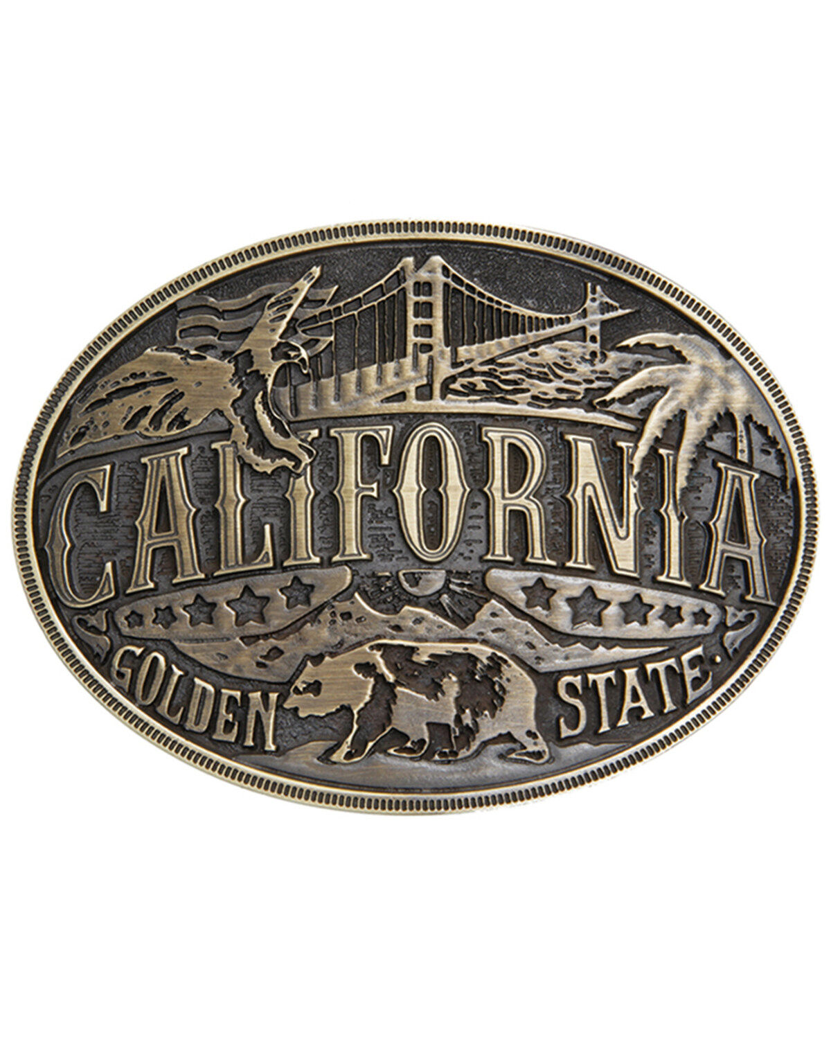 Image #1 - Cody James Men's California American Heritage Buckle, Bronze, hi-res