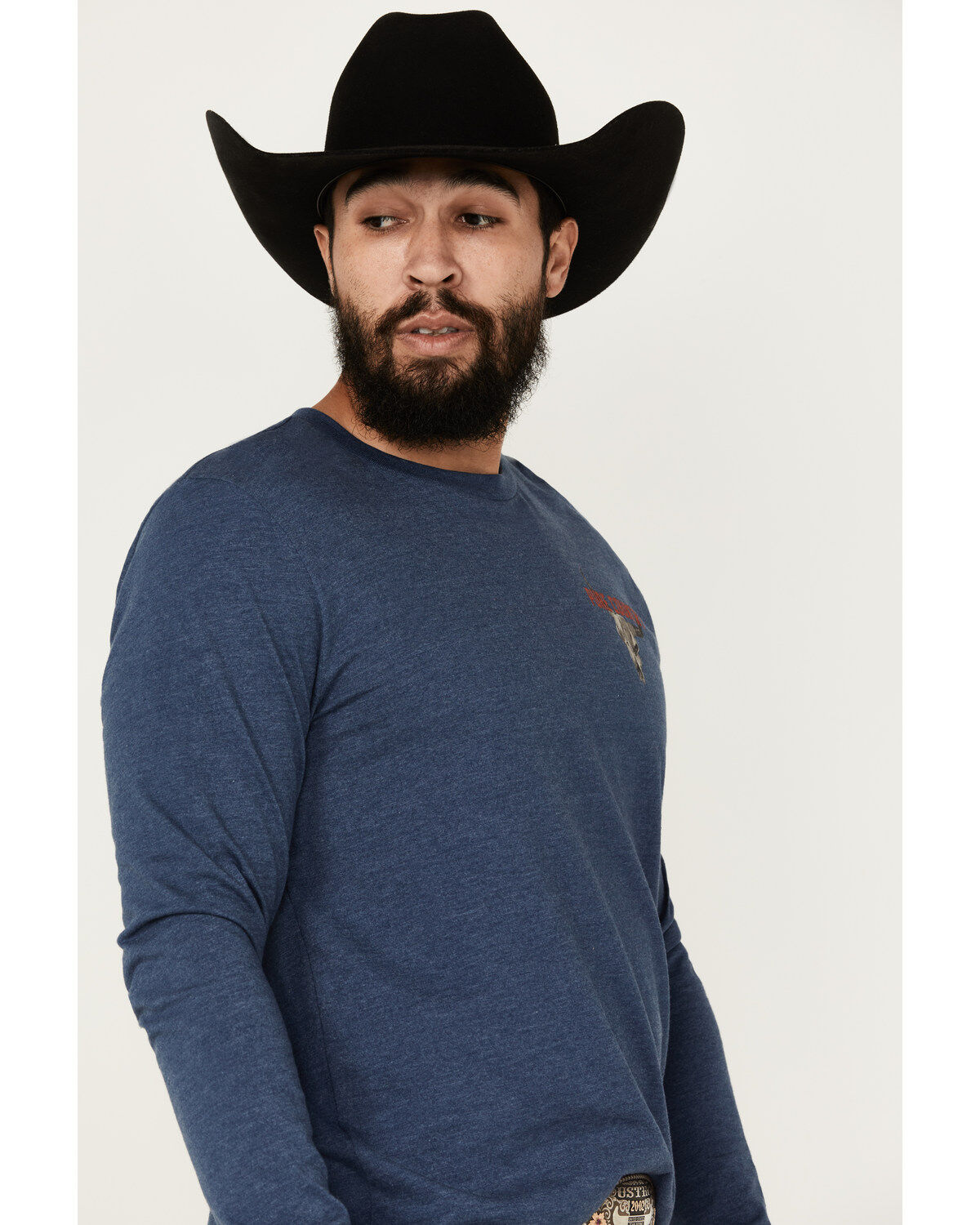 Image #3 - Cody James Men's Country On Steerhead Logo Long Sleeve Graphic T-Shirt, , hi-res