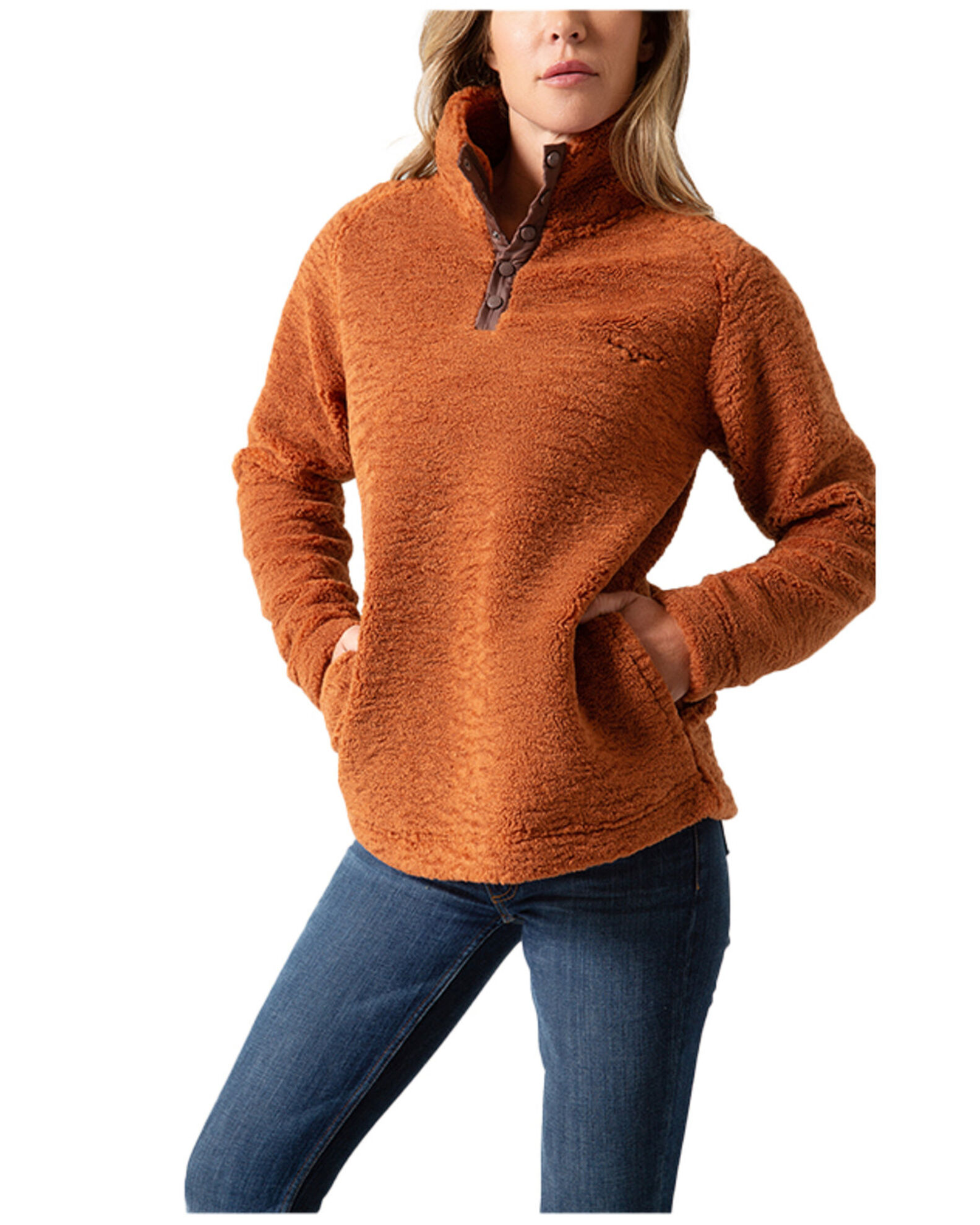 Copper key sherpa pullover store