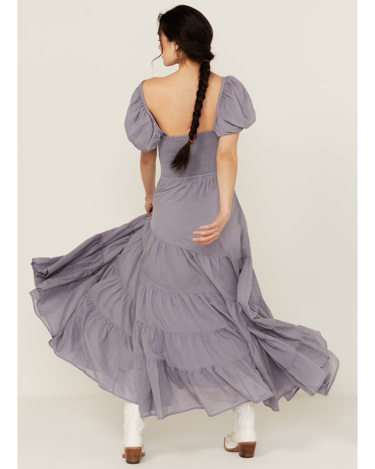 Image #4 - Free People Women's Sundrenched Floral Short Sleeve Maxi Dress, , hi-res