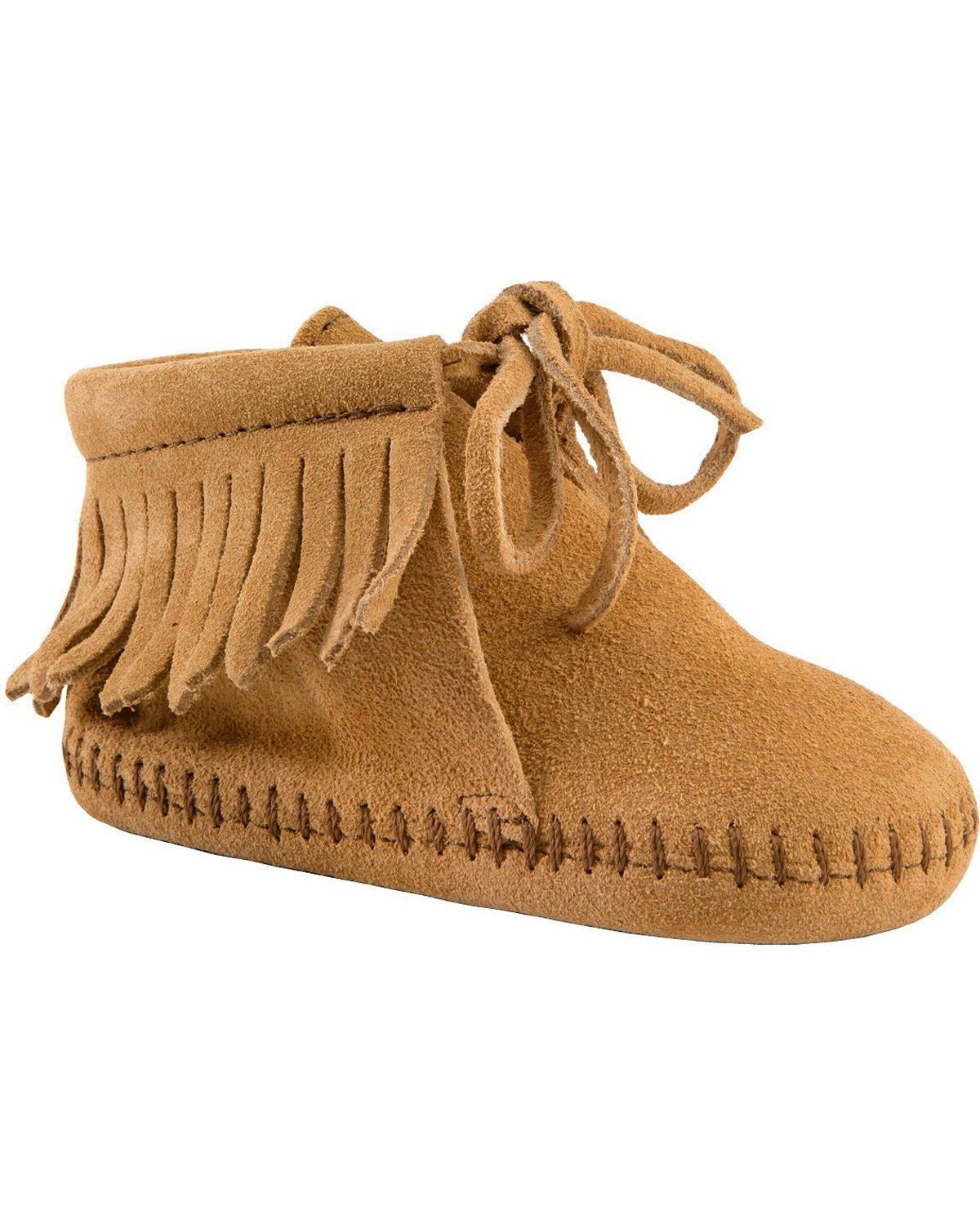 Image #1 - Minnetonka Infant Boys' Fringe Moccasins - Moc Toe, , hi-res