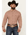 Image #1 - George Strait By Wrangler Men's Plaid Print Long Sleeve Button-Down Stretch Western Shirt - Tall, , hi-res