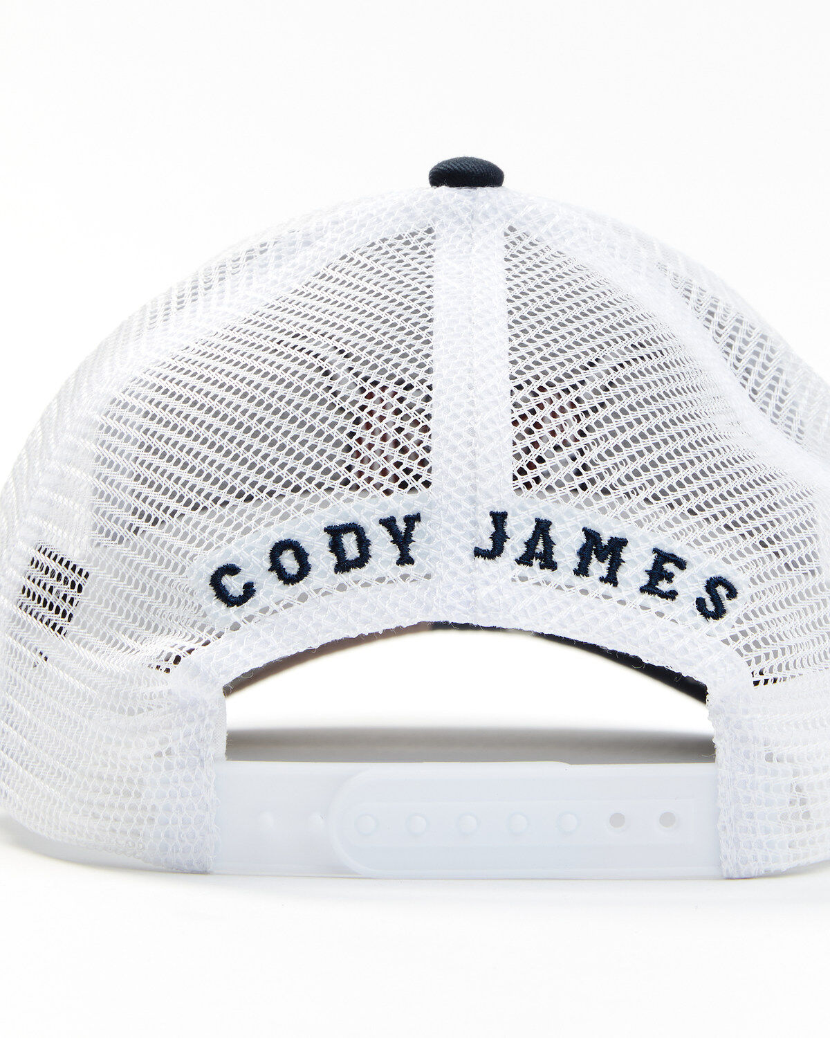Image #3 - Cody James Men's Long Horn Skull Flag Embroidered Ball Cap, Navy, hi-res