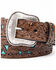 Nocona Men's Floral Embossed Overlay Belt, , hi-res