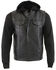 Image #1 - Milwaukee Leather Men's Club Style Zip Front Vest and Full Sleeve Hooded Jacket - Big, Black, hi-res