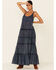 Free People Women's Midnight Dance Print Sleeveless Maxi Dress , Navy, hi-res